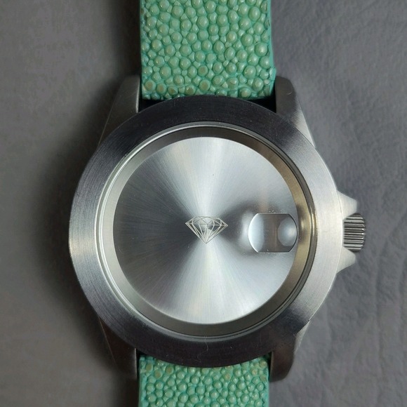 Becomb Diamond Genuine Stingray Watch "There's No Clock" Levi Maestro GreenRARE - Picture 4 of 16